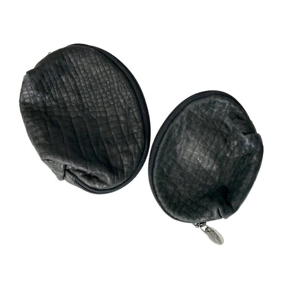 Furla Cosmetic Case Set in Crocco Embossed Soft Leather, 2 cases,‎ Never used - Picture 4 of 11